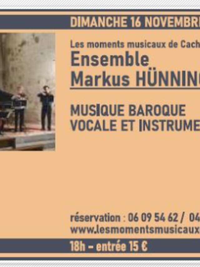 Concert "Ensemble Markus Hünninger" - Musique dans la Nef