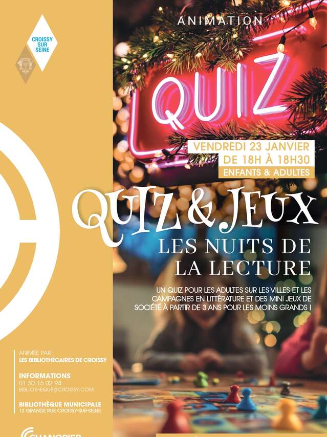 Quiz et Jeux Les Nuits de la Lecture