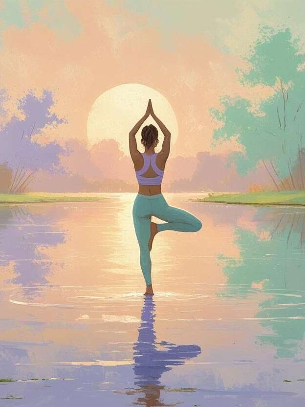 Journée yoga au bord de l'étang