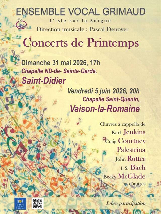 Frühlingskonzert des Ensemble Vocal Grimaud