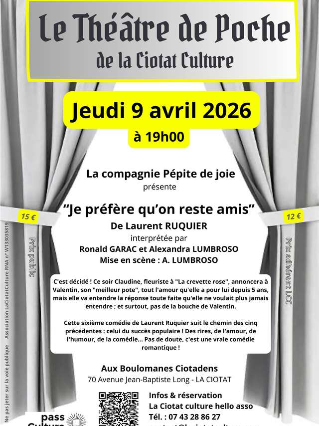 Pocket Theatre – I’d rather we stayed friends