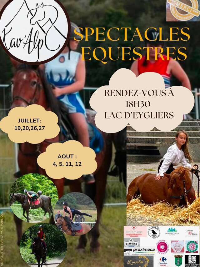 Equestrian shows at Lake Eygliers