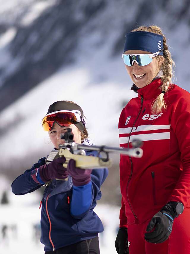 Biathlon 10 m Schießen: Abenteuer-Kurs für Kinder
