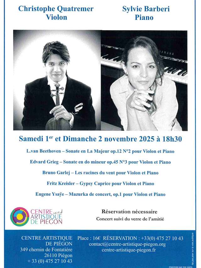 Concert by Christophe Quatremer and Sylvie Barbebi