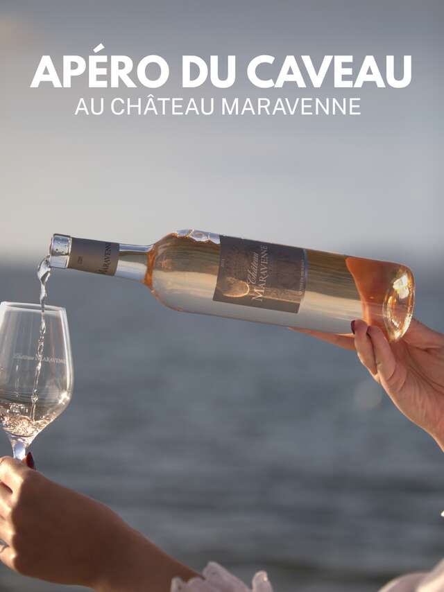 Apéro im Weinkeller des Château Maravenne