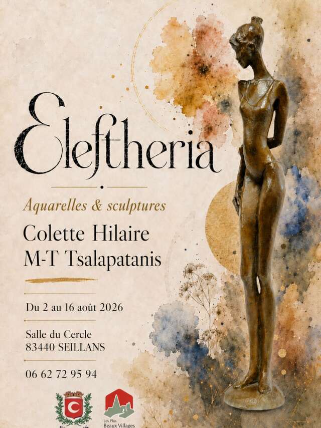 Exposition Eleftheria - aquarelles & sculptures