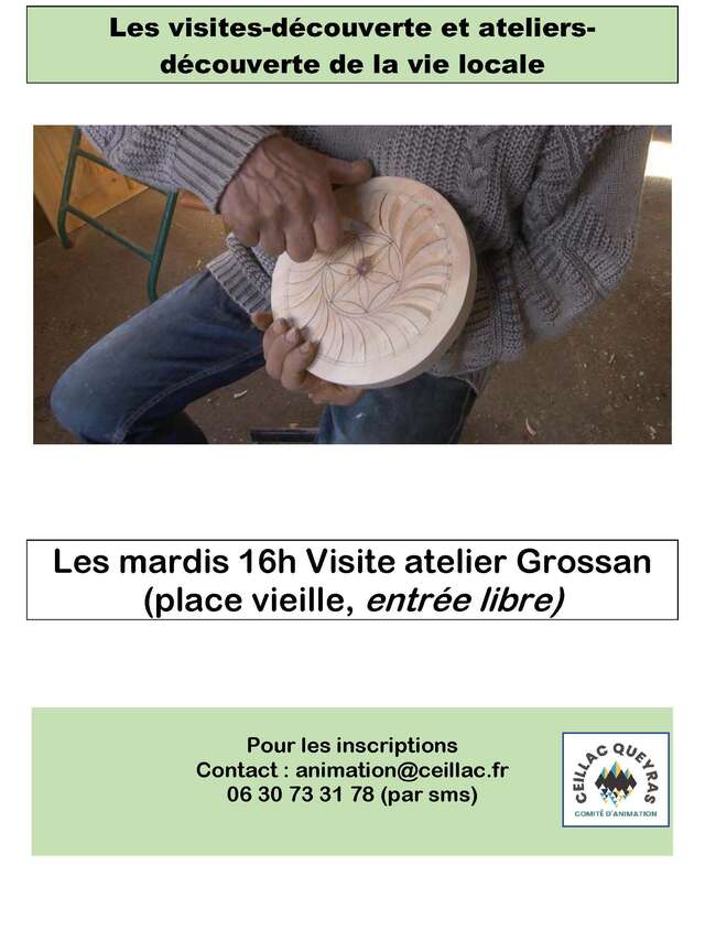 Visit of the Grossan brothers' wood workshop