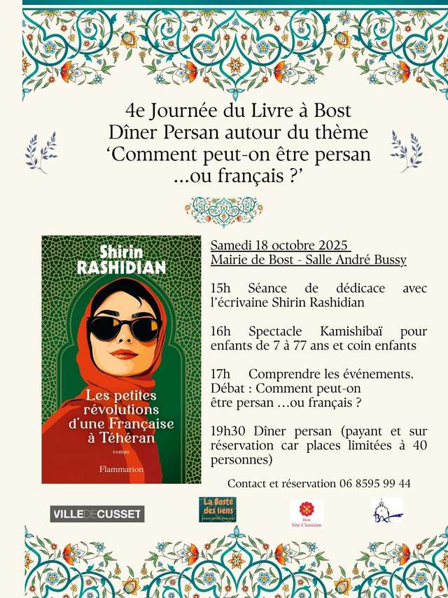 4ème journée du livre et soirée dîner Persan