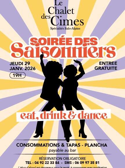 Soirée des saisonniers au Chalet des cimes