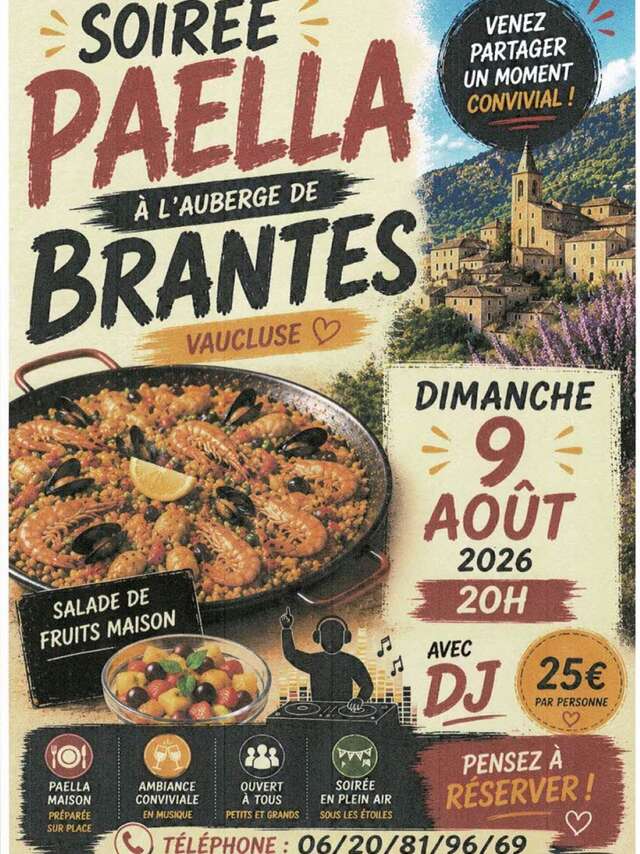 Paella Night - Auberge de Brantes