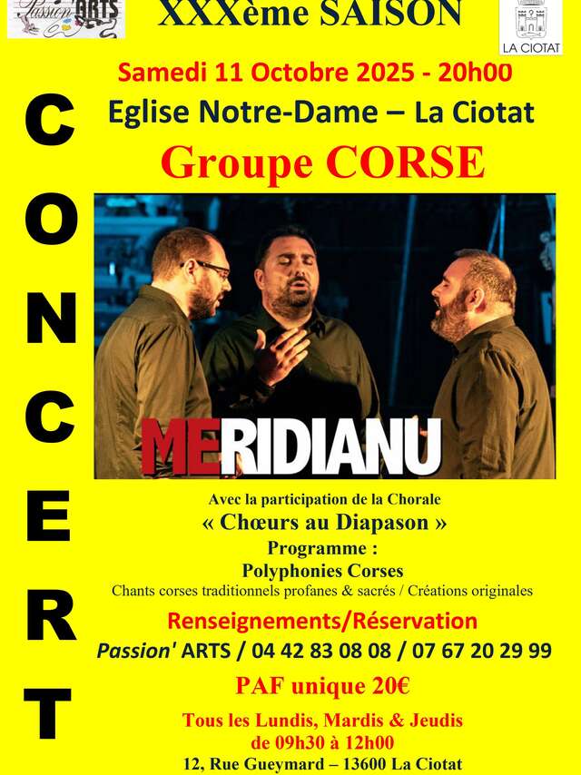 Concert by the Corsican band Meridianu