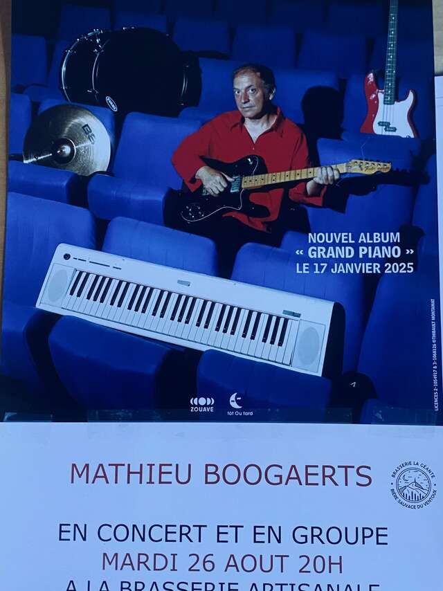 Concert "Mathieu Boogaerts en groupe" - La Géante de Provence