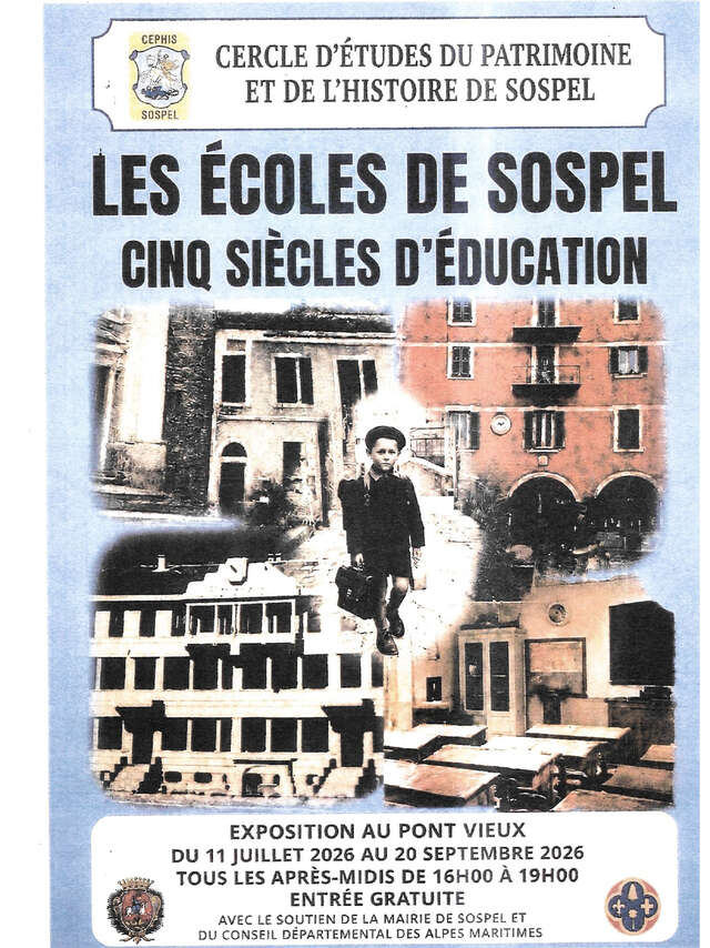 Ausstellung: Die Schulen von Sospel – fünf Jahrhunderte Bildung.
