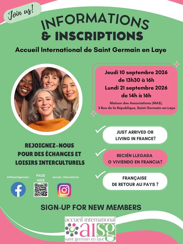 Accueil International de Saint Germain en Laye - Informations & inscriptions