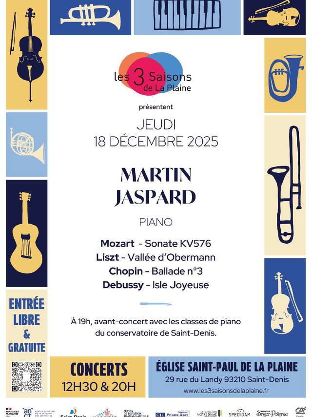 Concert - Les Trois Saisons de la Plaine - Martin Jaspard