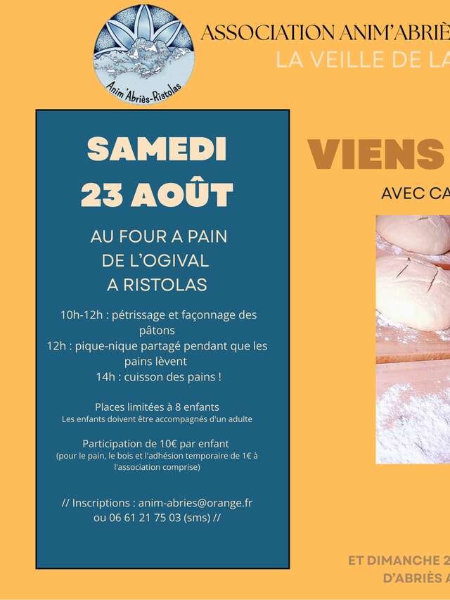 Atelier fabrication du pain