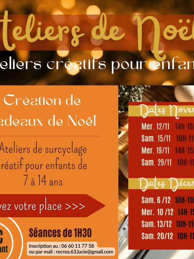 Atelier créatif upcycling Noël, pour enfants