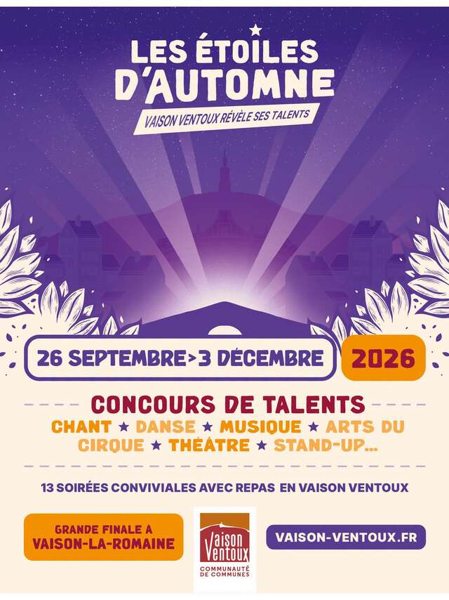 "Les étoiles d’automne 2026" Festival – Vaison Ventoux Showcases Its Talents