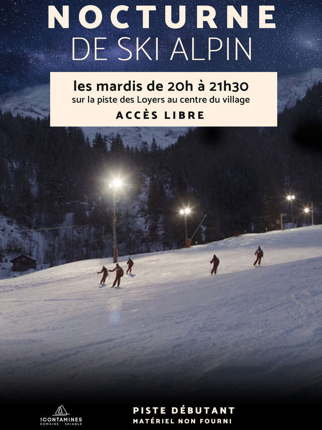 Nocturne de ski alpin