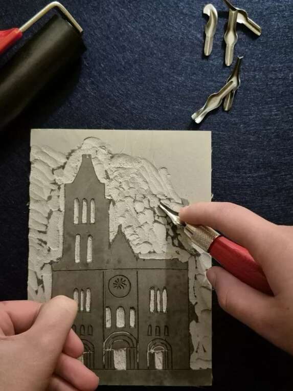 Atelier - L'art de la linogravure