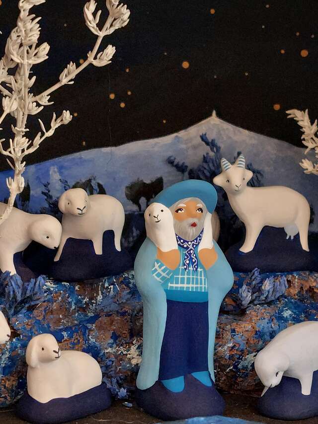 Les santons bleus de Véronique Dornier