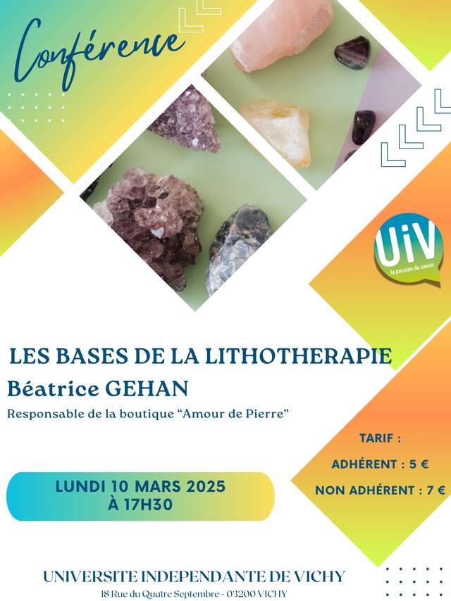 Conférence : Les bases de la lithothérapie