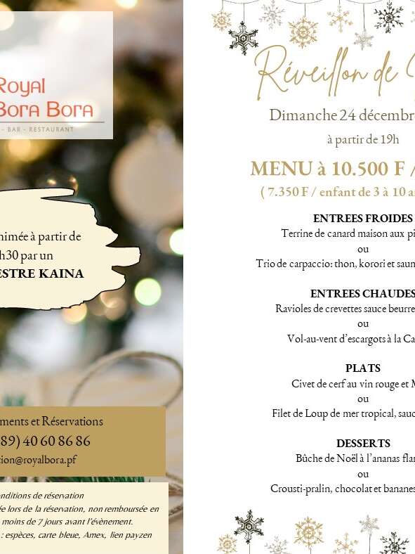 Christmas Eve at the Royal Bora Bora