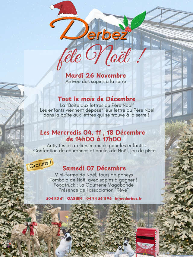 Ateliers de Noël à la pépinière Derbez