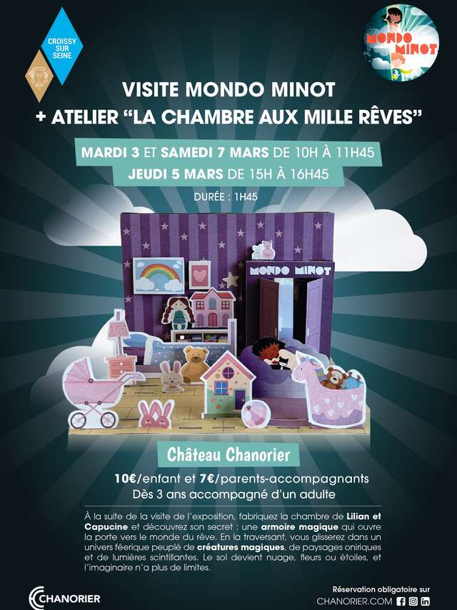 Visite "Mondot Minot" + Atelier " La chambre aux milles rêves"