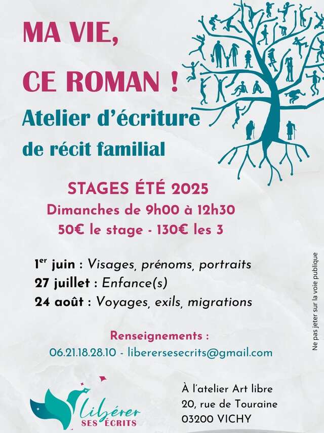 Stage écriture de récit familial