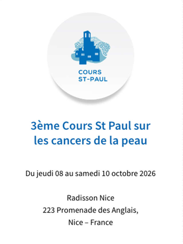 3ème Cours St Paul sur les cancers de la peau 2026