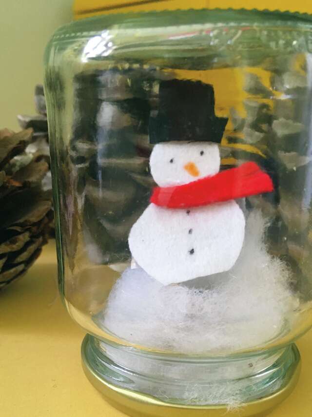 Boules à neige bonhomme de neige - Atelier Enfants dès 6 ans