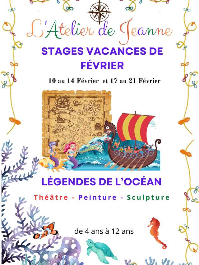 Stages durant les vacances d'hiver à l'Atelier de Jeanne