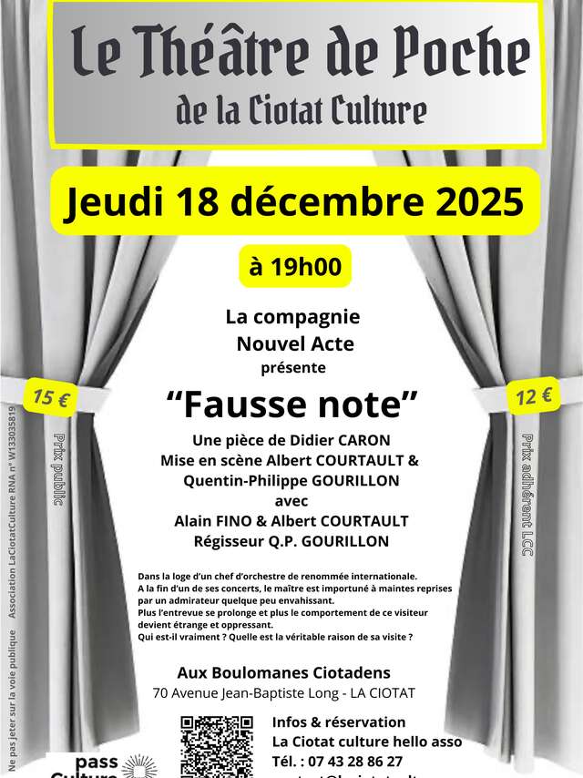 Théâtre de Poche - Fausse Note with the Nouvel Acte theatre company