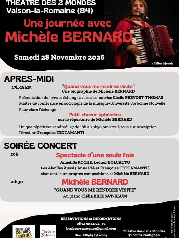 "A Day with Michèle Bernard" - Tribute Show at the Théâtre des 2 Mondes