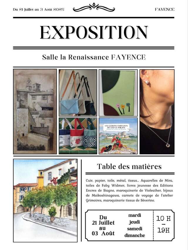 Exposition "Table des matières"