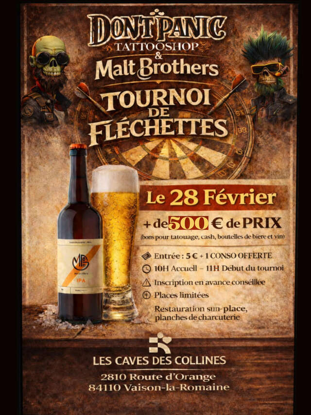 Darts tournament -Caves des Collines