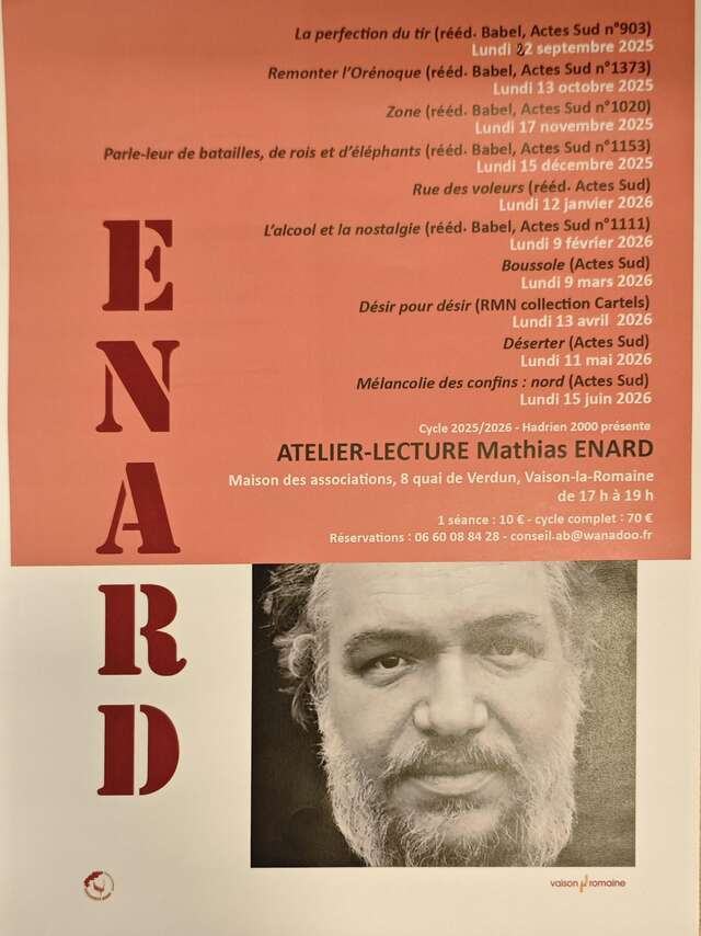 Atelier Lecture Mathias Enard - Hadrien 2000