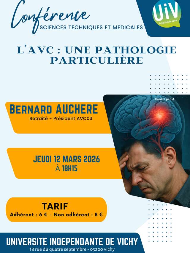 Conférence : L'AVC : un pathologie particulière