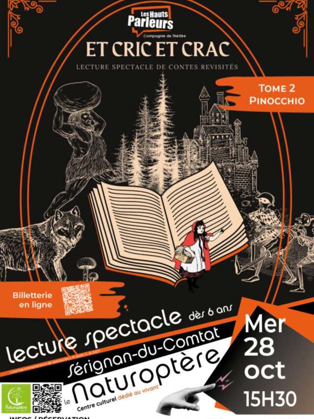Lecture Spectacle « ET CRIC ET CRAC » Tome 2 Pinocchio - Naturoptère