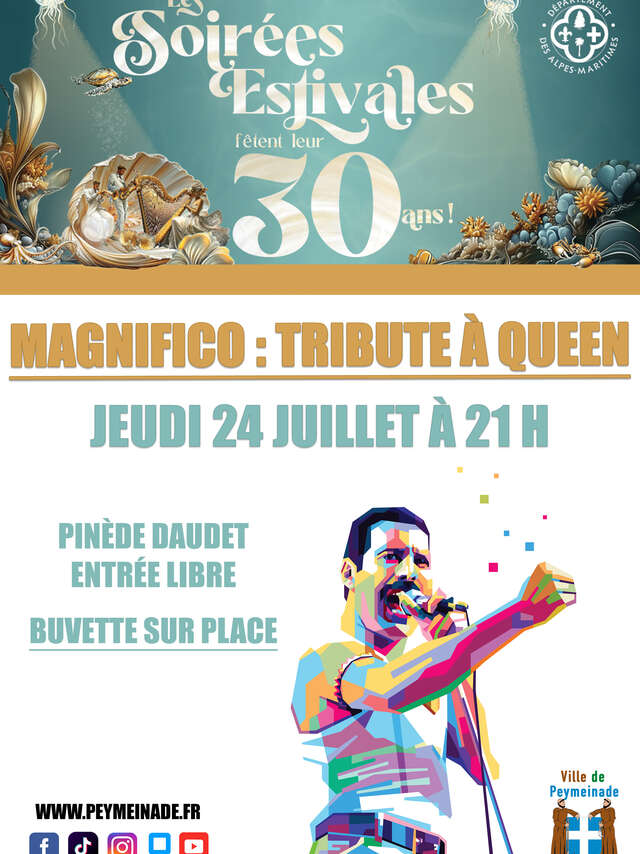 Concert "Magnifico Tribute Queen" - Les Estivales du Département