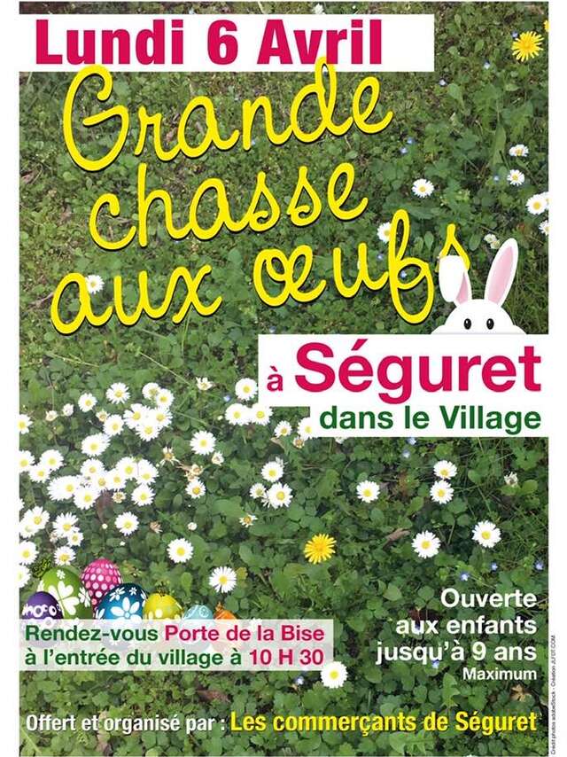 Chasse aux œufs au cœur du village de Séguret