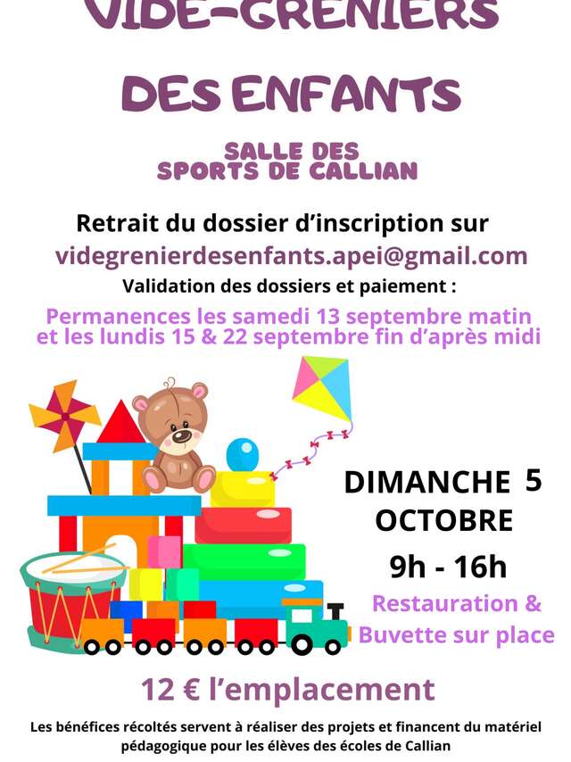 Vide grenier des enfants