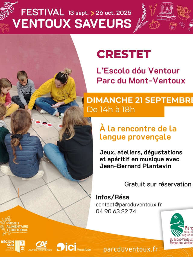 Festival Ventoux Saveurs "Discovering the Provençal language" - Parc du Mont-Ventoux