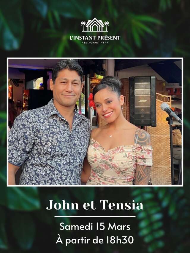 John & Tensia en concert à l'Instant Présent