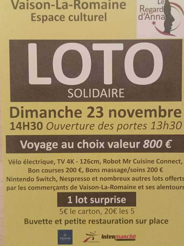 Loto solidaire du "Regard d'Anna