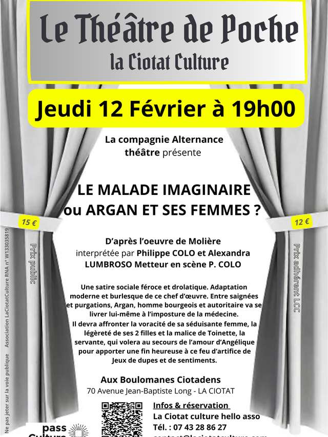 Teatro tascabile - Il malato immaginario o Argan e le sue donne? con la compagnia Alternance