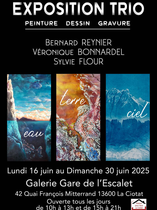 Exposition en Trio - eau terre ciel