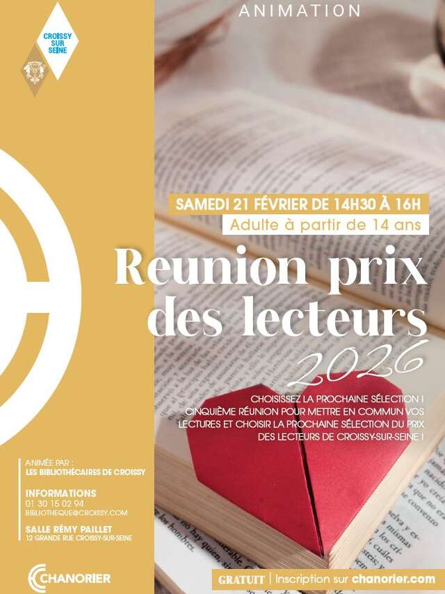 Réunion Prix des lecteurs 2026