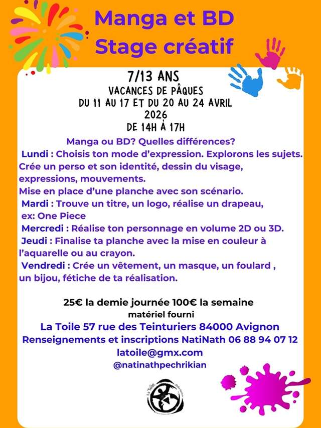 Stage créatif jeune public - Manga et BD